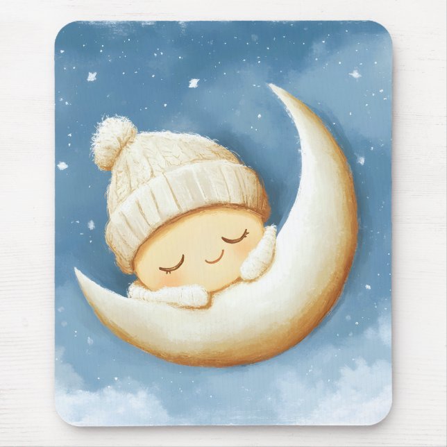 Mousepad Cozy Knit Nap Cresent Moon (Frente)