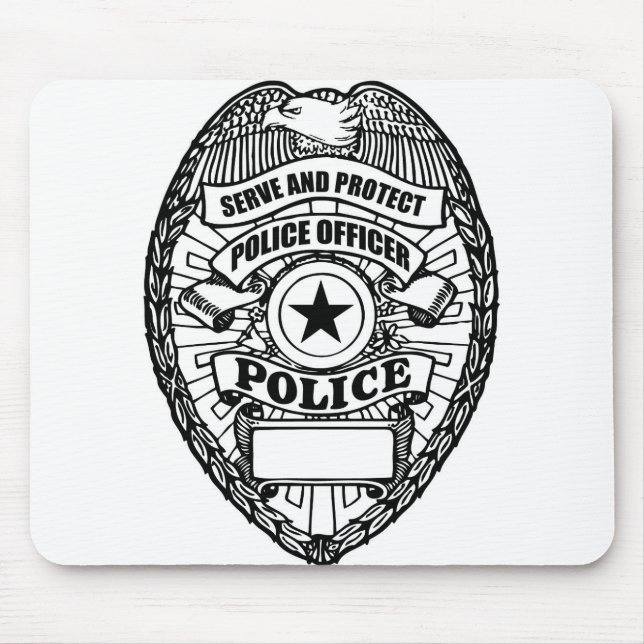 Mousepad Crachá da Polícia - Genérico (Frente)