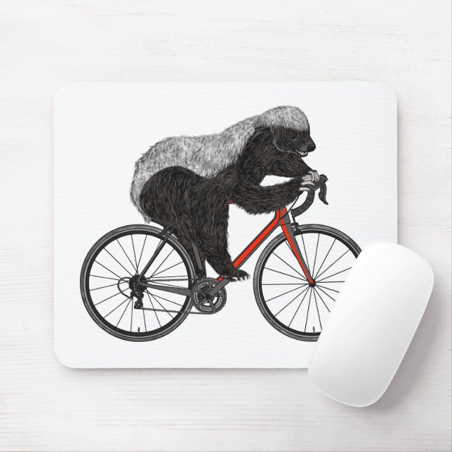 Mousepad Crachá de bicicleta de Honey Badger (Com mouse)