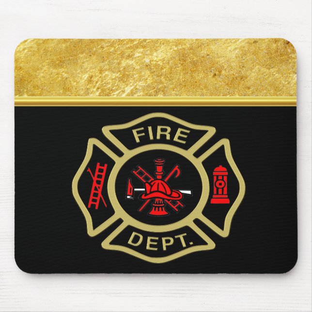 Mousepad Crachá de fundo e logotipo Dourado (Frente)
