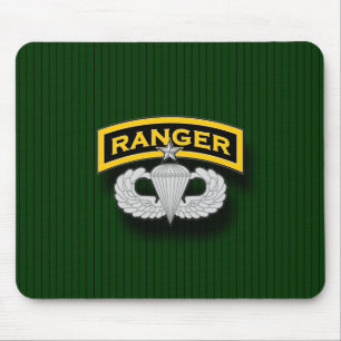 Mousepad Crachá de Parachutist da aba e dos mais velho da