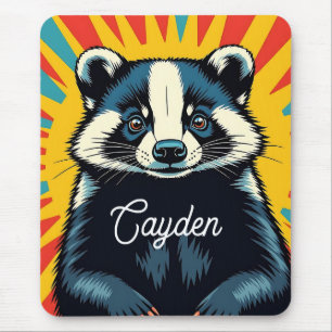 Mousepad Crachá de Pop de Arte Bonita Personalizado