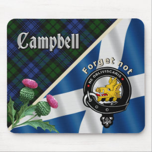 Mousepad Crachá do Campbell Clan e Pad do Mouse Tartan