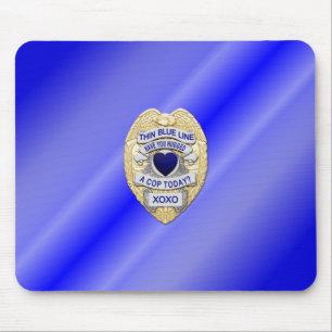Mousepad Crachá fino de linha azul