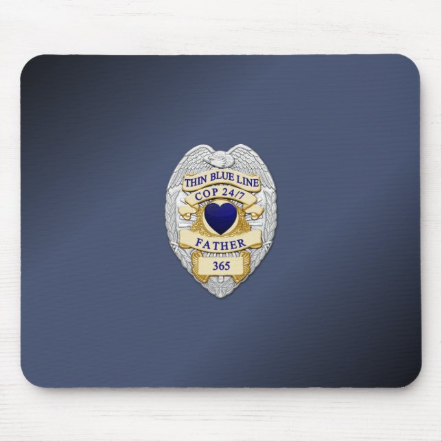 Mousepad Crachá fino de linha azul (Frente)