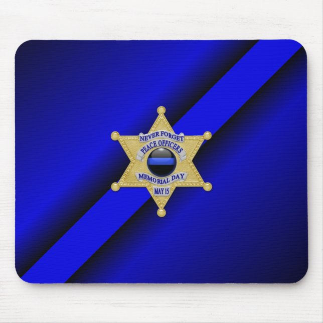 Mousepad Crachá fino de linha azul (Frente)