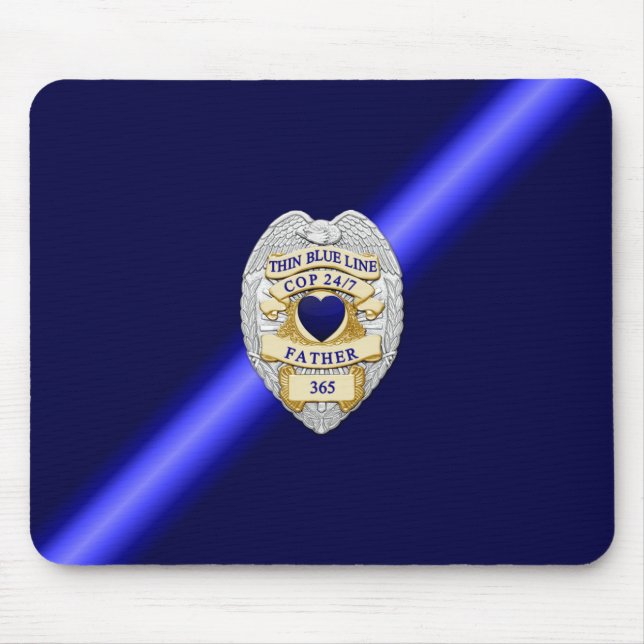 Mousepad Crachá fino de linha azul (Frente)