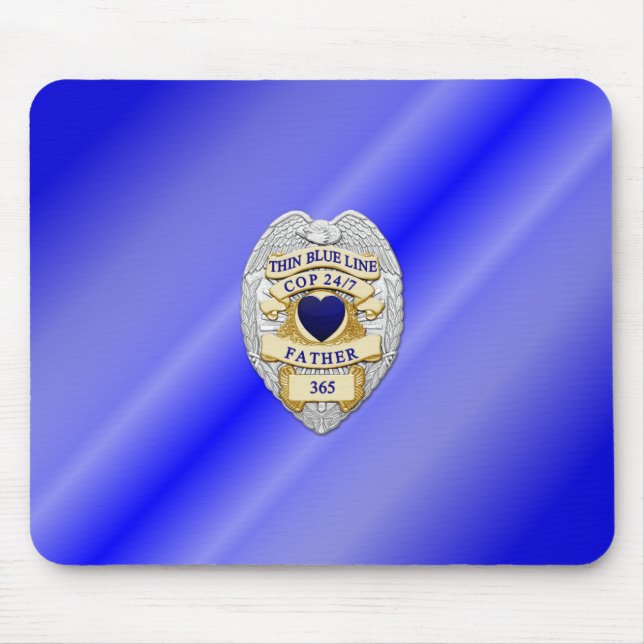 Mousepad Crachá fino de linha azul (Frente)