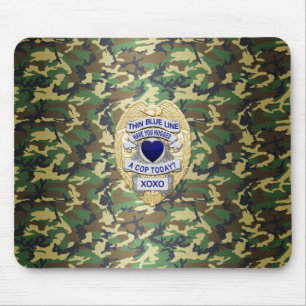 Mousepad Crachá fino de linha azul