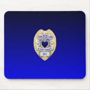 Mousepad Crachá fino de linha azul