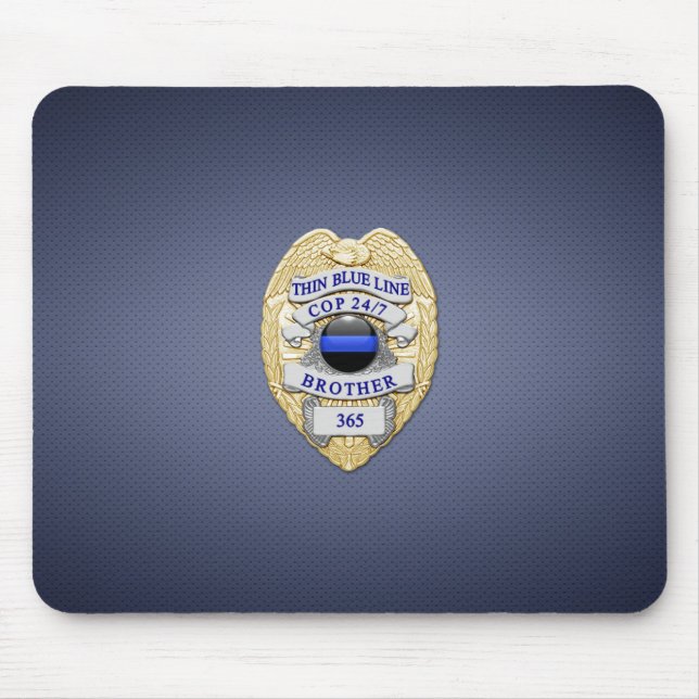 Mousepad Crachá fino de linha azul (Frente)