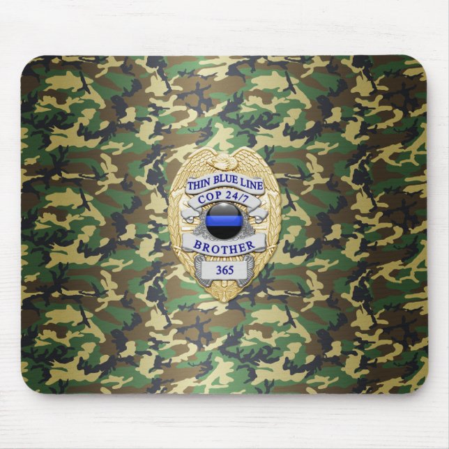 Mousepad Crachá fino de linha azul (Frente)