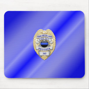 Mousepad Crachá fino de linha azul