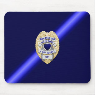 Mousepad Crachá fino de linha azul