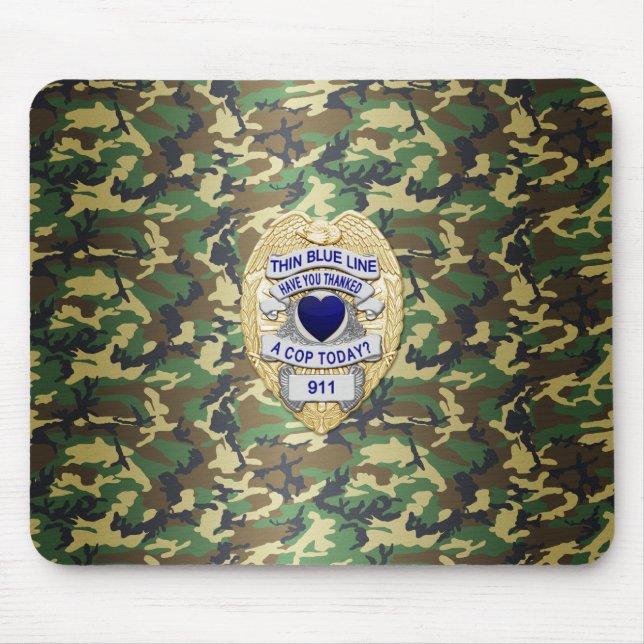 Mousepad Crachá fino de linha azul (Frente)