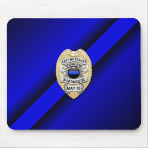 Mousepad Crachá fino de linha azul
