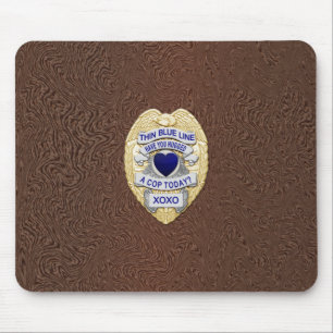 Mousepad Crachá fino de linha azul