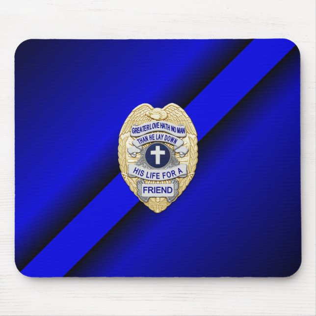 Mousepad Crachá fino de linha azul (Frente)