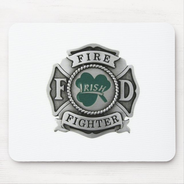 Mousepad Crachá irlandês do sapador-bombeiro (Frente)