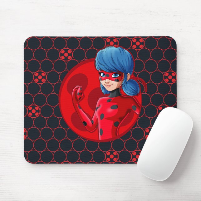 Mousepad Crachá Vermelho Ladybug (Com mouse)
