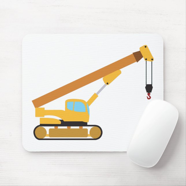 Mousepad Crane Construction Truck (Com mouse)