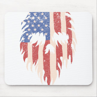 Mousepad Cráneo de Bandera de EE. UU. con Barba | Diseño Pa