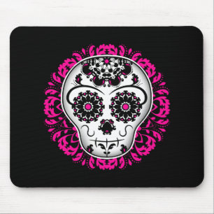 Mousepad Crânio artístico do açúcar