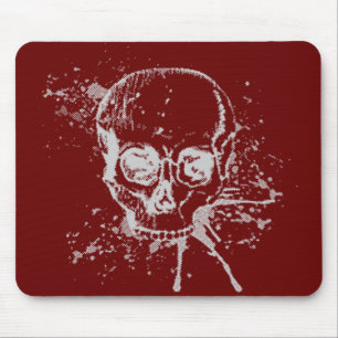 Mousepad crânio - cinza