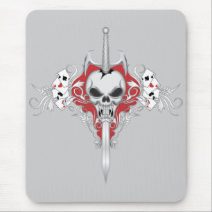 Mousepad Crânio da espada - VERMELHO