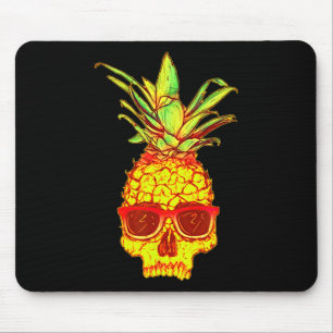 Mousepad Crânio De Abacaxi Com Pulmões Retro Tropicais