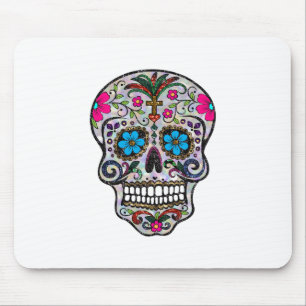 Mousepad crânio de açúcar brilhante