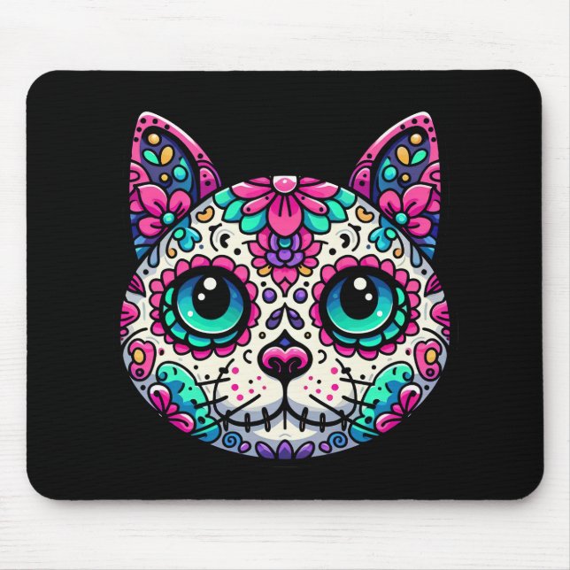 Mousepad Crânio de Açúcar Colorido (Frente)