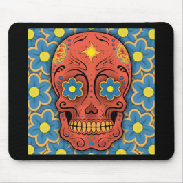 Mousepad Crânio de Açúcar - Dia dos Mortos (Dúvidas Azuis)