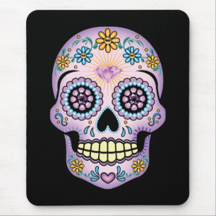 Mousepad Crânio de Açúcar Roxo