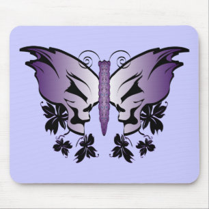 Mousepad Crânio de Borboleta Roxo