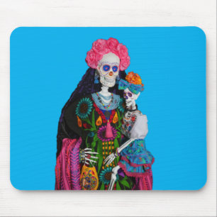 Mousepad Crânio de Catrina e Calavera