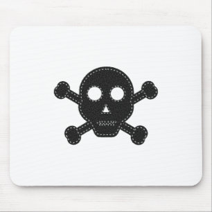 Mousepad Crânio de Feltro Preto