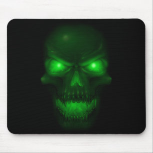 Mousepad Crânio de incandescência verde