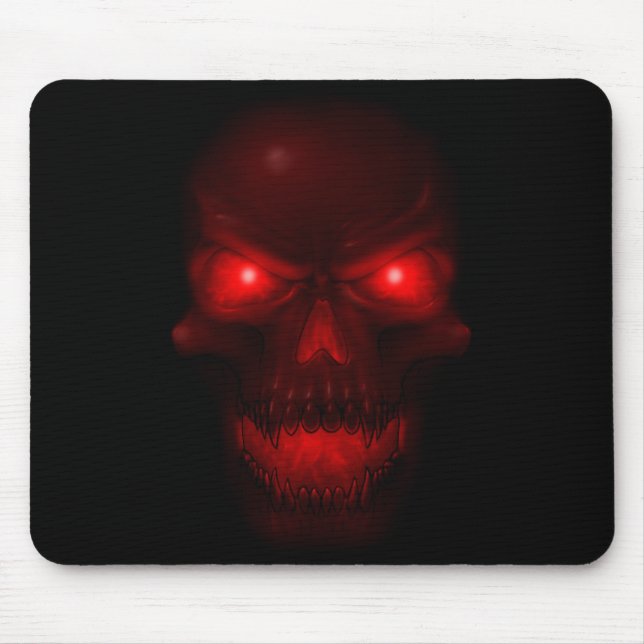 Mousepad Crânio de incandescência vermelho (Frente)