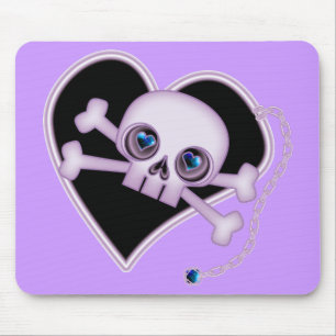 Mousepad Crânio de néon roxo