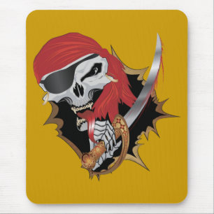 Mousepad Crânio de Pirata Mau