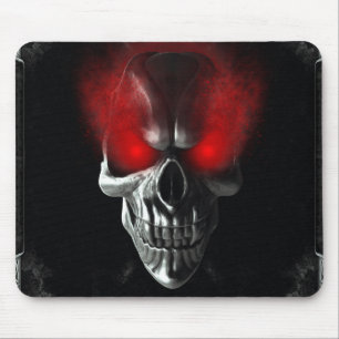Mousepad Crânio de vampiro com olhos vermelhos brilhantes