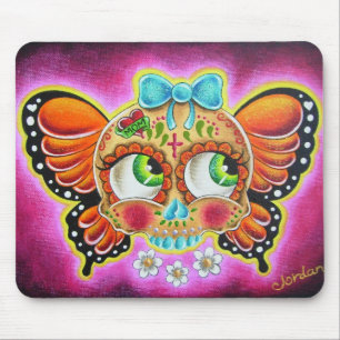 Mousepad Crânio do açúcar da borboleta