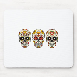 Mousepad Crânio do Açúcar Dia de Ação de Graças queda Legal