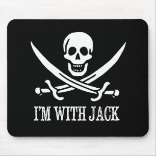 Mousepad Crânio do pirata e bandeira dos Crossbones: "Eu