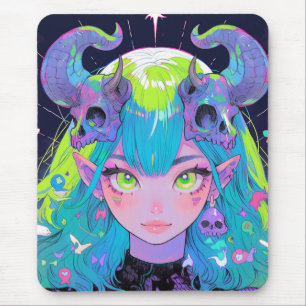 Mousepad Crânio e Cornos, Rapariga de Pedra