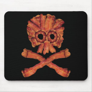 Mousepad Crânio e Crossbones do bacon