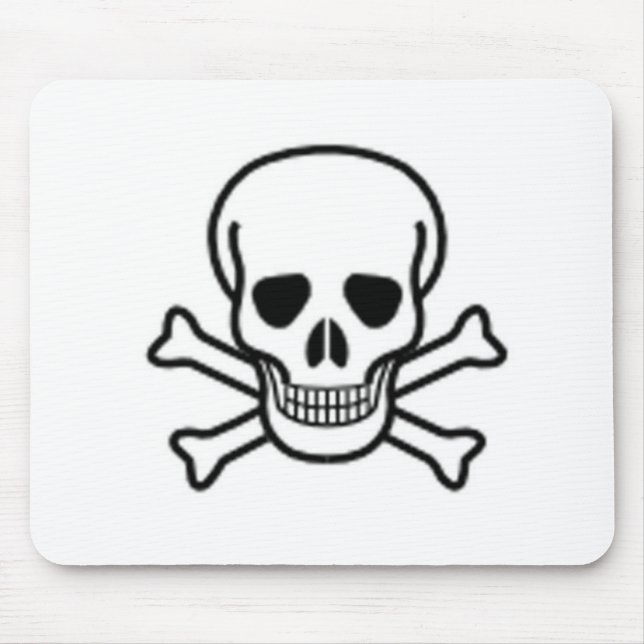 Mousepad Crânio e Cruz-ossos (Frente)
