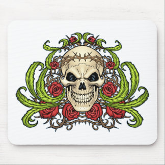 Mousepad Crânio e rosas com a coroa de espinhos pelo Al Rio