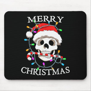 Mousepad Cranio Esqueleto Natal Feliz Homens Mulheres